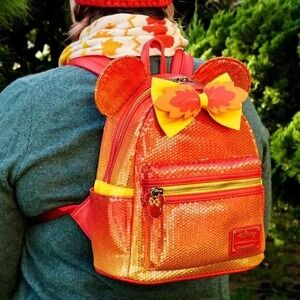 Loungefly Disney Fall Sequin Minnie Mouse Ombre Mini‎ Backpack